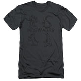 Harry Potter Literary Crests Men's Ultra-Soft 30/1 Cotton Slim Short-Sleeve T-Shirt
